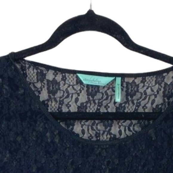 Slimfabulous Black Lace Ultimate Slimming Technology Top M - Picture 3 of 5